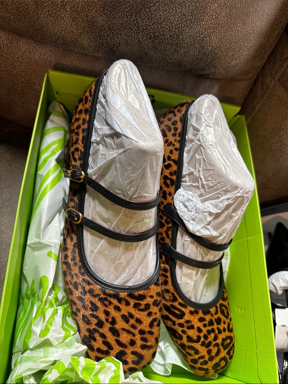 NIB Sam Edelman Sarah Leopard Print Mary Jane Block Heel Pumps Size 7.5 - Picture 3 of 7
